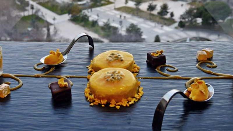 original plato de postres para disfrutar