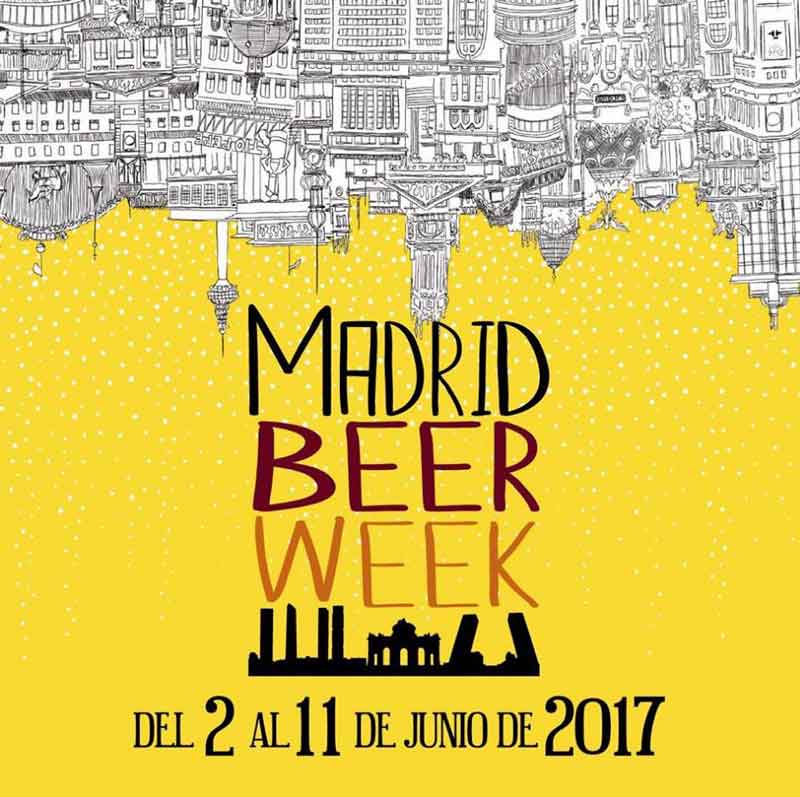 cartel promocional del evento Madrid Beer Week con la fecha