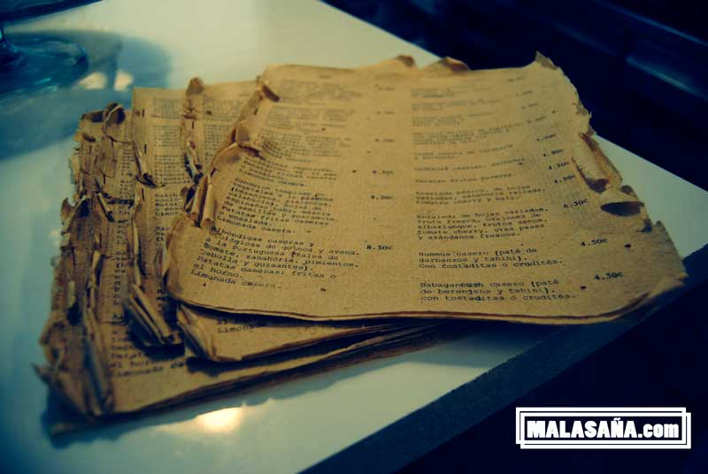 cartas del restaurante en papel antiguo