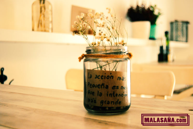 decoración del restaurante Punto Vegano