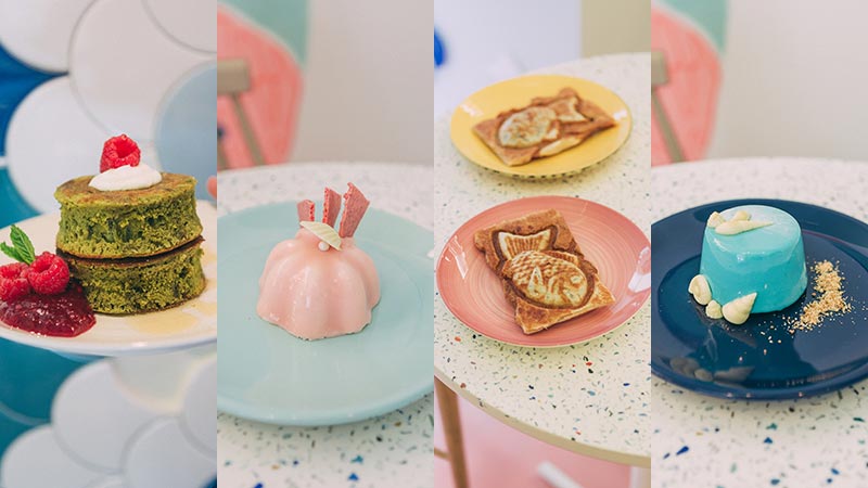 Postres de colores de La Pecera