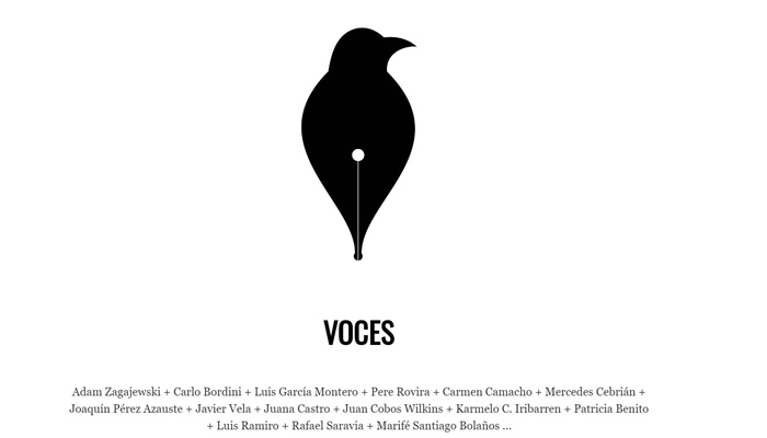 cartel promocional de Voces para el Poemad
