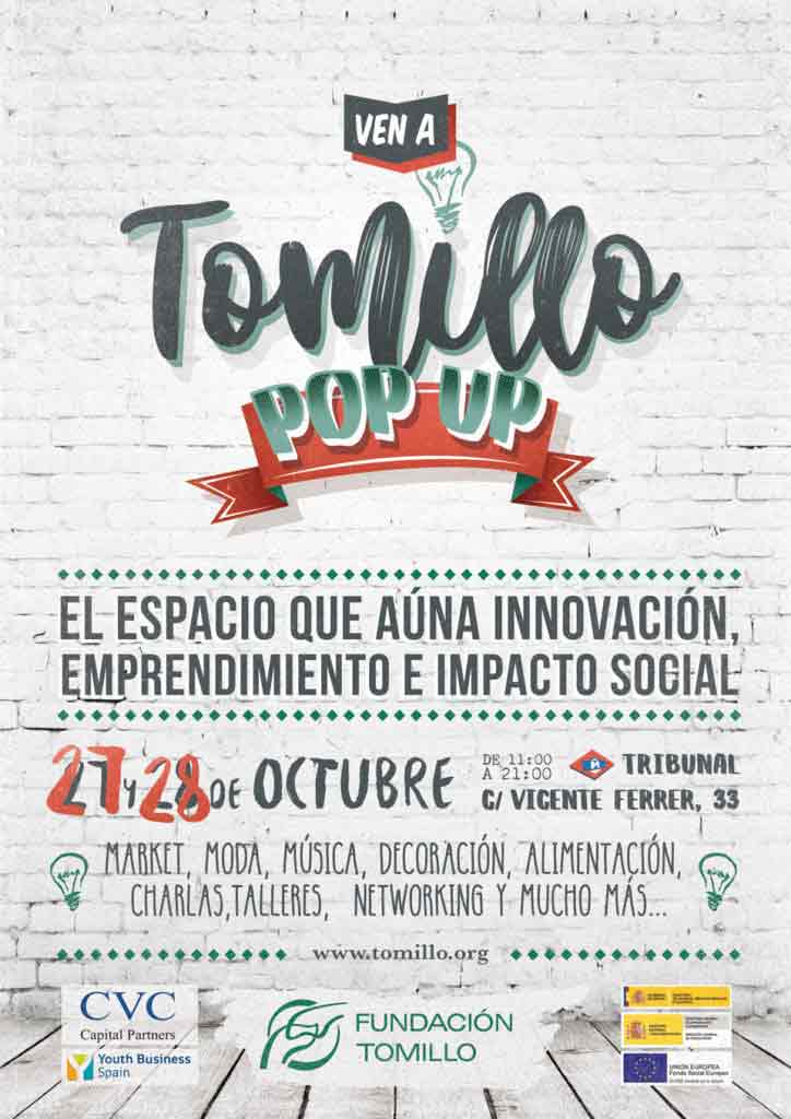 cartel del evento cartel del evento Tomillo Pop up