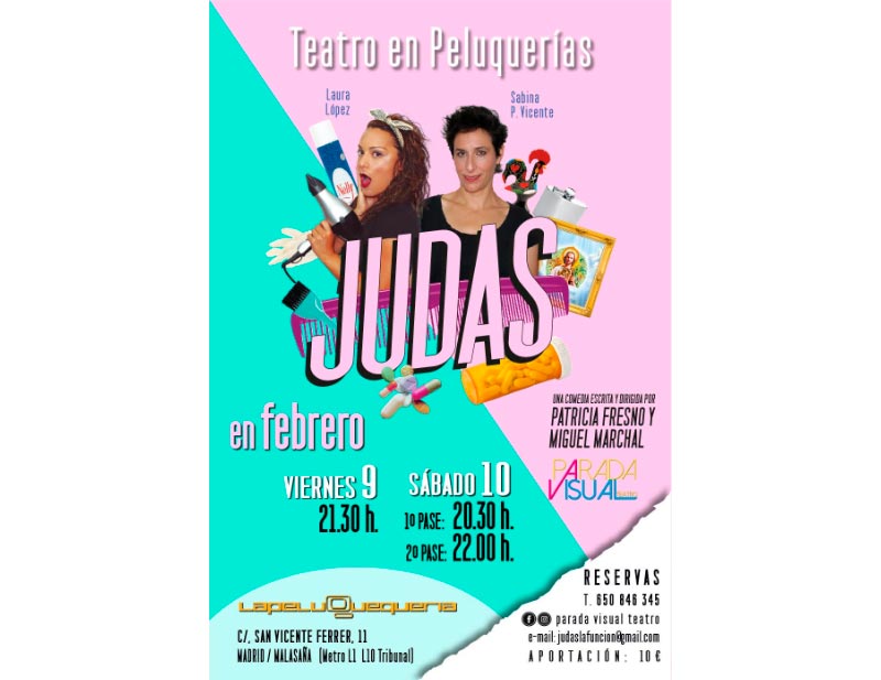 flyer de obra de teatro Judas