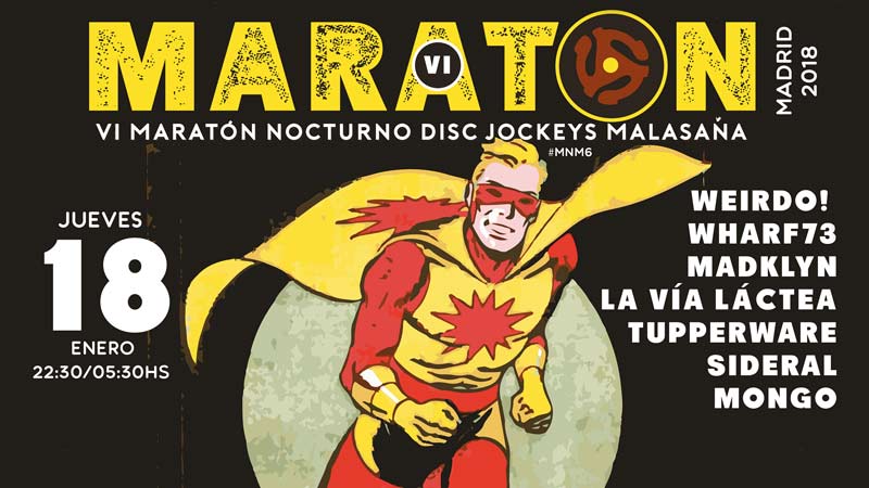 maratón DJs cartel del quinto maratón nocturno de DJs