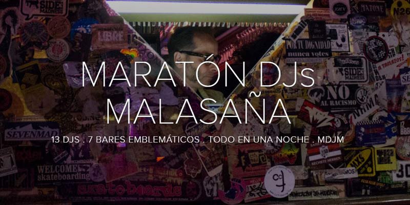 maratón DJs cartel del evento maratón DJs Malasaña