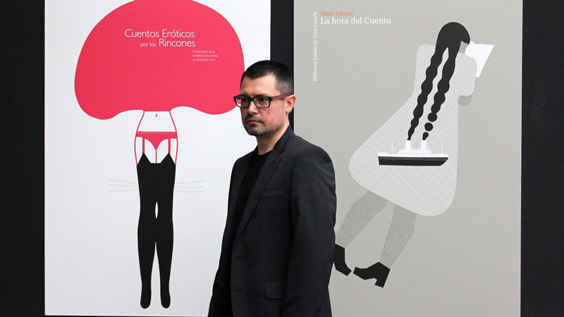 cartel del evento dentro del museo