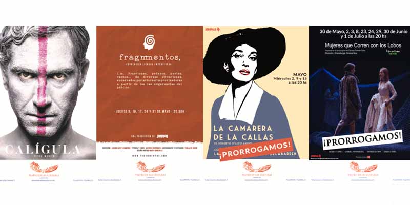 carteles de la programación teatral