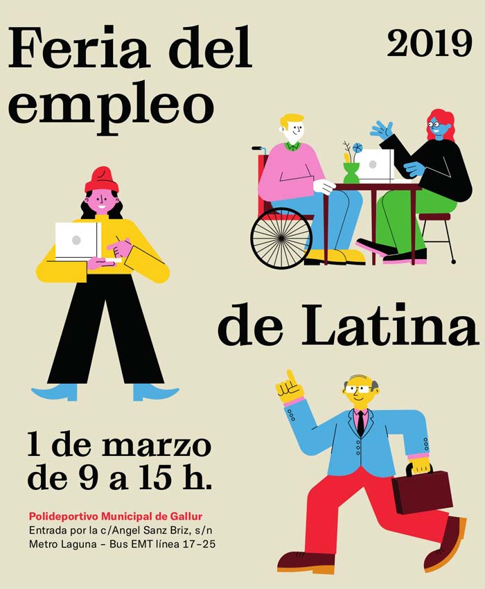 Cartel de la Feria del Empleo de Latina
