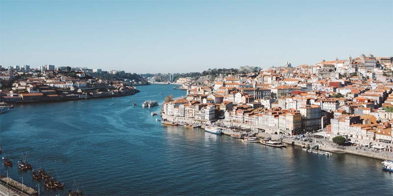 Ciudad de Portugal vista desde arriba