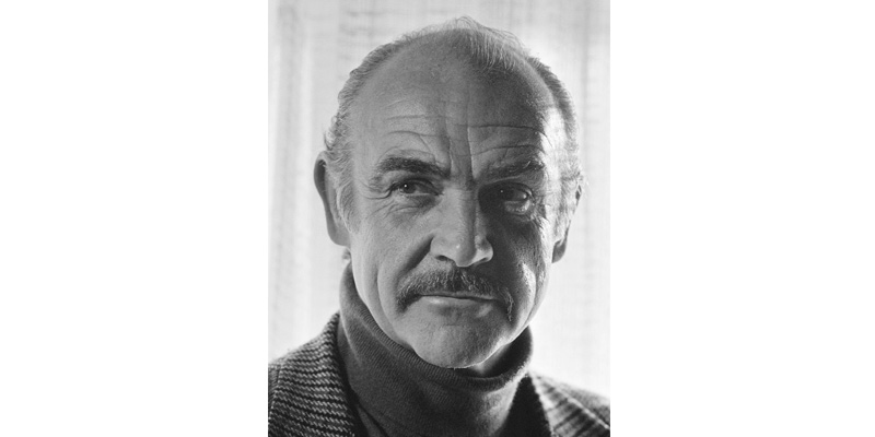 foto de Sean Connery en blanco y negro