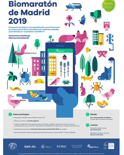 Cartel promocional del Biomaratón de Madrid 2019