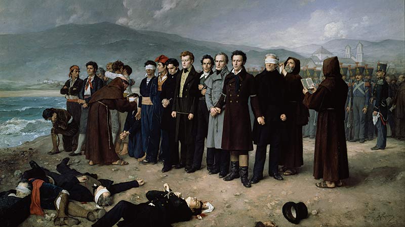 Obra de Antonio Gisbert de los Fusilamientos de Torrijos