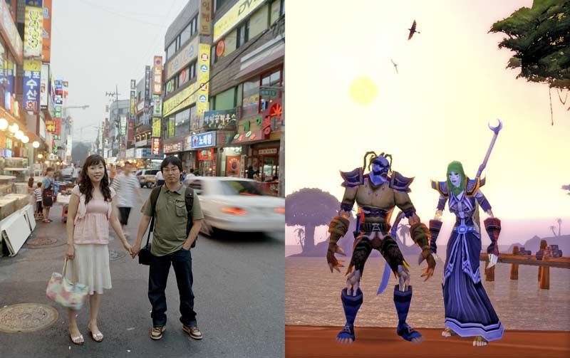 pareja en la realidad y pareja en un videojuego-videojuegos