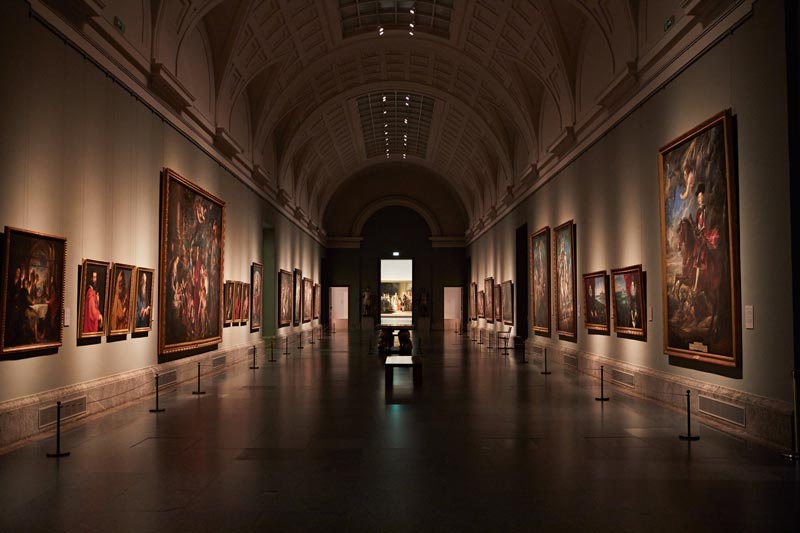 Pasillos del Museo del Prado-Pintores y Reyes del Prado