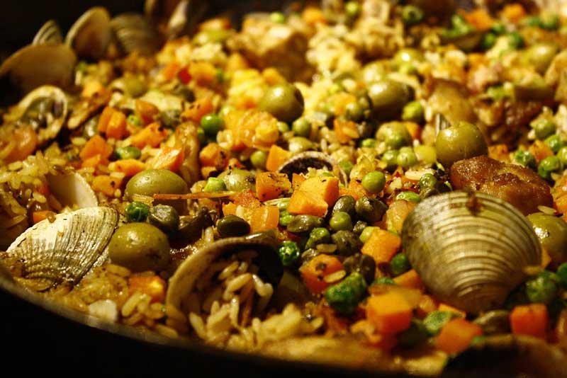 Paella valenciana.